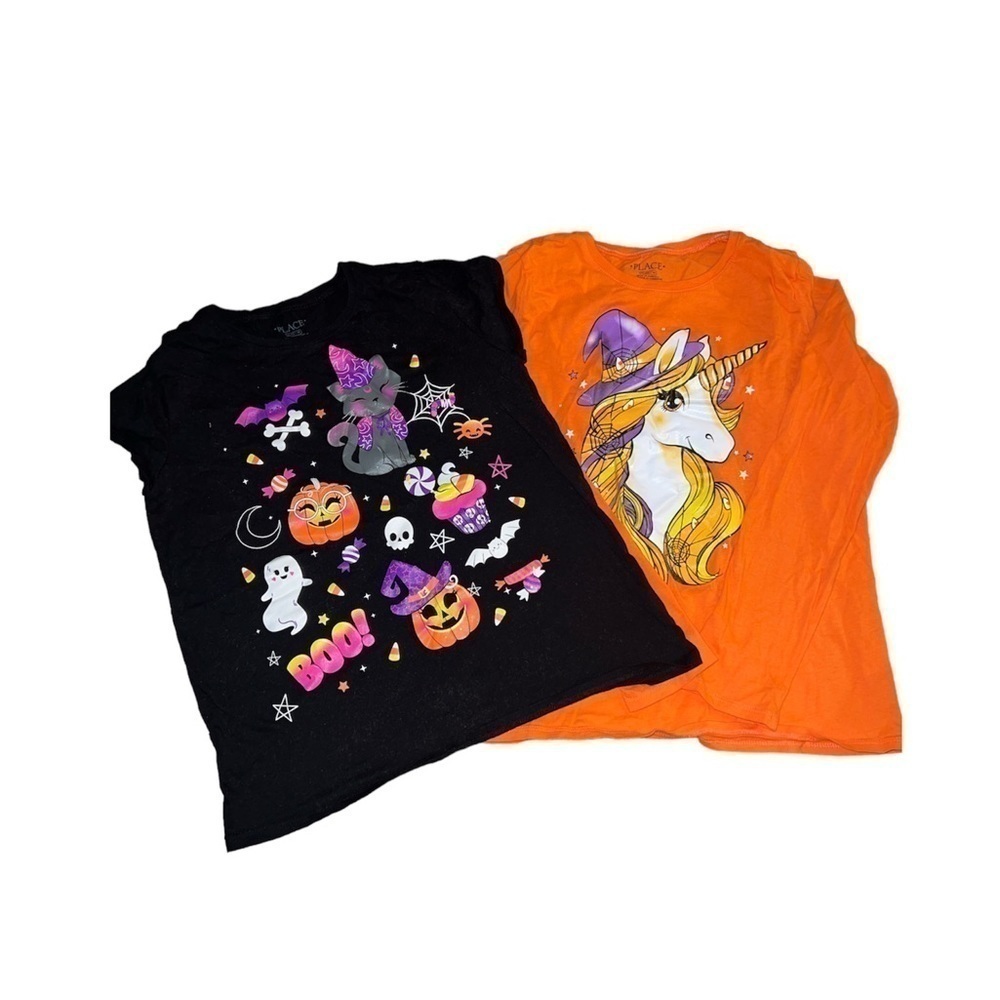 Children’s Place Halloween tee bundle. One long/one short sleeve. XL (14) NWOT.